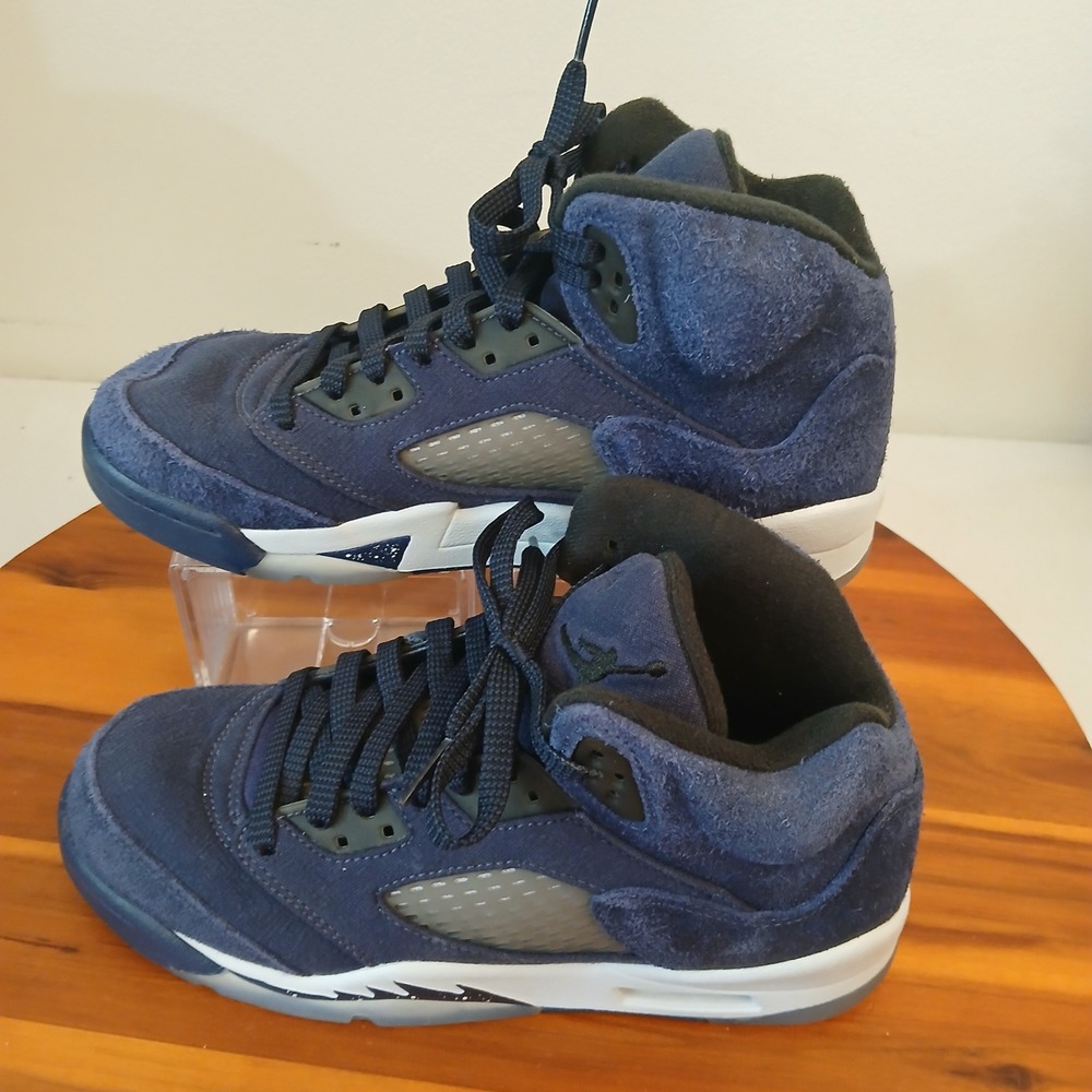 Jordan 5 Retro SE Midnight Navy Kids 6Y Blue Running Shoes Sneakers FN5452-400
